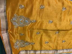 Chanderi Silk Yellow Saree