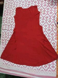Red Button-Down Dress