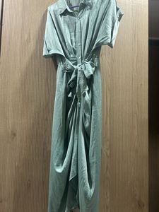 Elegant Green Shirt Dress