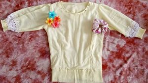 Elegant Pale Yellow Top