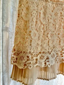 Pretty Beige Lace Mini Dress