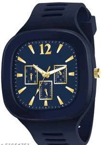 Stylish Blue/White/Grey/Black Dial Watch