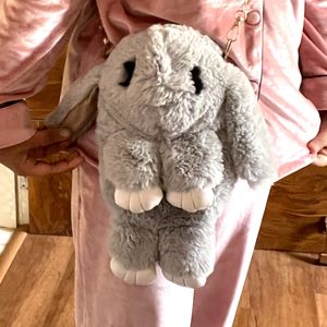 Grey Kawaii Bunny Slingbag