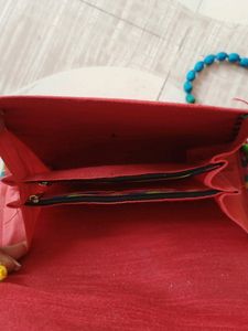 Embroidered Bird Clutch Purse