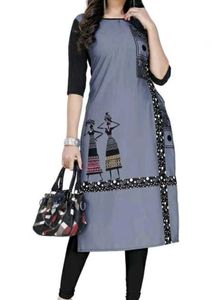 Unique Print Black &amp; Grey Tunic