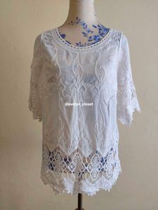 White Lace Crochet Top