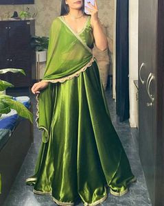 Green Lehenga Choli with Dupatta