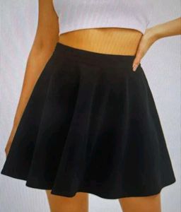 Pleated Black Skirt