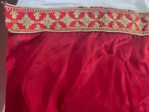 Light Weight Semi-stiched Red Lehenga