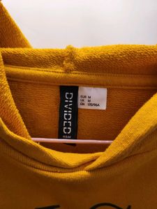 Mustard Cropped Hoodie