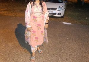 Pink Floral Kurti Set