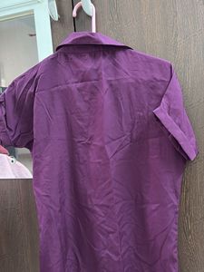 Purple Button-Down Top