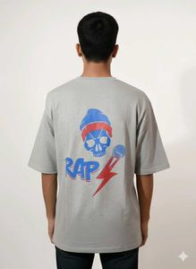 Gray &#39;RAP&#39; Graphic Tee
