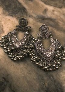 Oxidized Silver Earrings