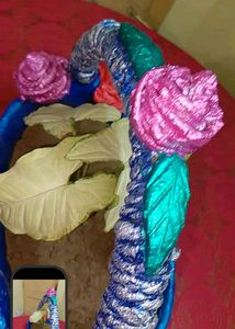 Hand Made Cement Planter Pot Basket