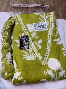 Green Dress Material