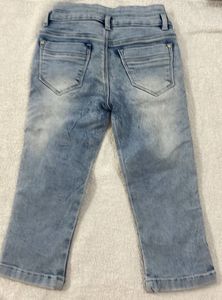 Girl&#39;s Embellished Denim Bottom Wear