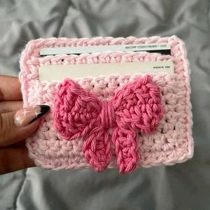 Cutestt 🌸 Crochet Wallet 💝 keychain 🎀 and phone