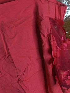 Red Cold Shoulder Top