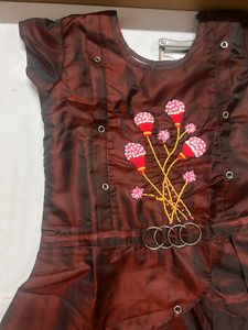 Beutiful Brown Ethnic Gown