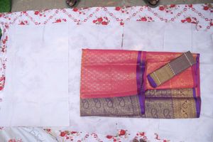 Pink & Gold Kanchipuram Silk Saree