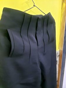 Black Pleated Trouser