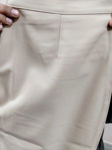 Beige Straight korean pants