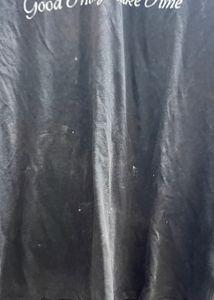Black Regular Home Wear Tee-shirt