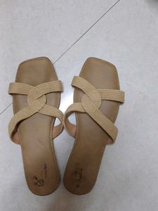 Tan Woven Strap Sandals
