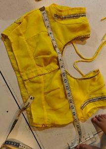 Yellow Embellished Blouse