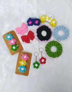 Handmade Crochet Accessories 12 items combo