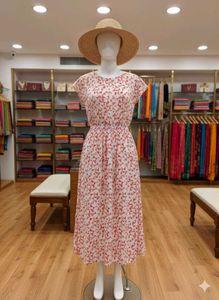 Cinched Waist Midi Dress