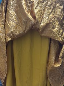 Elegant Gold Brocade Lehenga Skirt