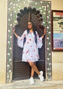 Floral White Summer Dress