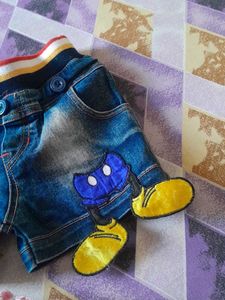 Cute Mickey Mouse Denim Shorts