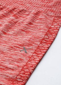 Red Melange Effect Rapid-Dry Seamless Yoga Tights
