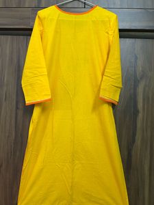 Yellow Embroidered Kurta