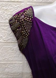 Purple Party Dress M Size