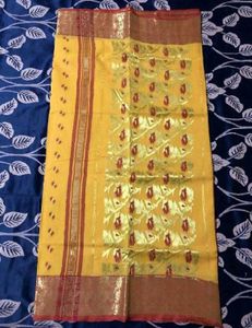 Yellow Floral Tant Saree