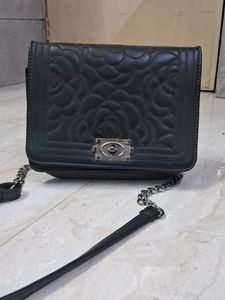 Black Quilted Crossbody Bag