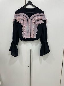 💖💃 Flutter Sleeve Noir Blouse: Your Next Piece🖤