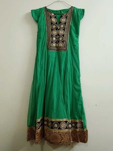 Three Piece Green Wedding Anarkali