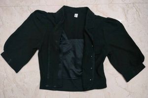 Black Cropped Blouse