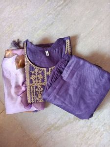 Kurta Pant With Dupatta Set For Women