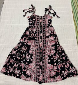 Floral Print Tie Strap Sundress