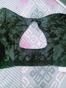 new beautiful embroidered black stone net saree.