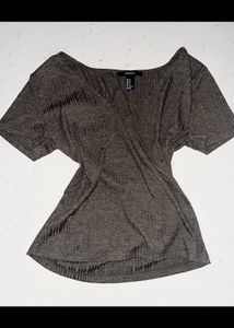 Forever 21 Low Neck Olive Green Crop Top