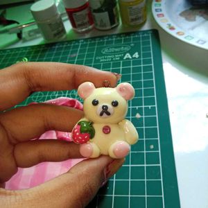 Kawaii Bear &amp; Strawberry Charm