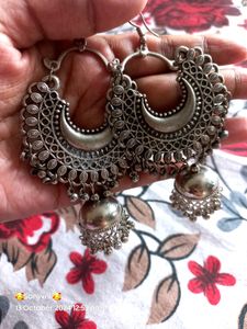Shimmering Oxidized Unique Earrings