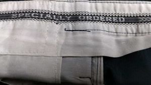 Men&#39;s Grey Striped Pants